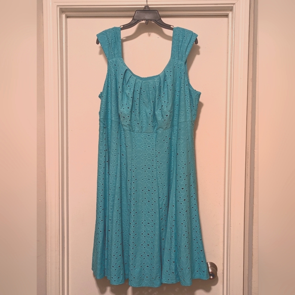 Light Teal Sleeveless Summer Dress